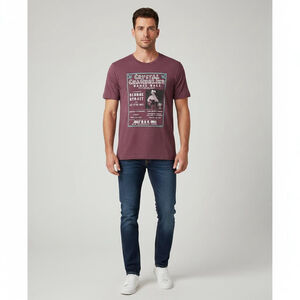 Men's Bella+Canvas Burgundy George Strait Tee L